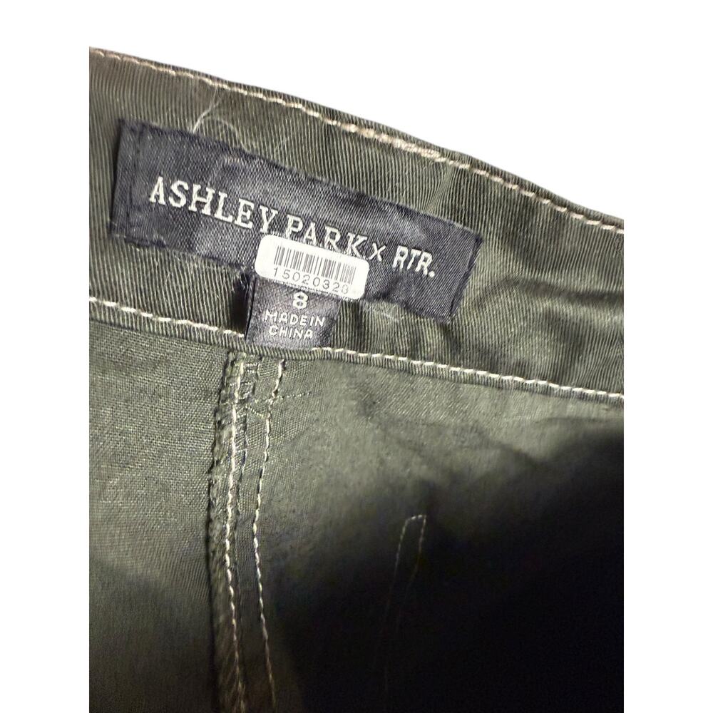 Ashley Park x RTR Olive Green Straight Leg Twill Cargo Pants Size 8 - Picture 12 of 13